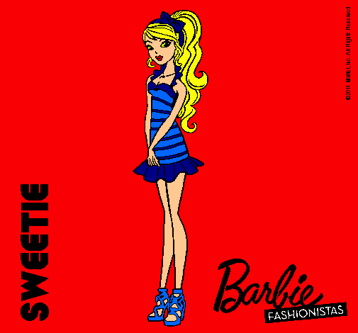 Dibujo Barbie Fashionista 6 pintado por amalia