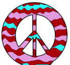 Dibujo Símbolo de la paz pintado por alamarkai