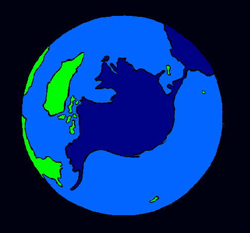 Dibujo Planeta Tierra pintado por emilo