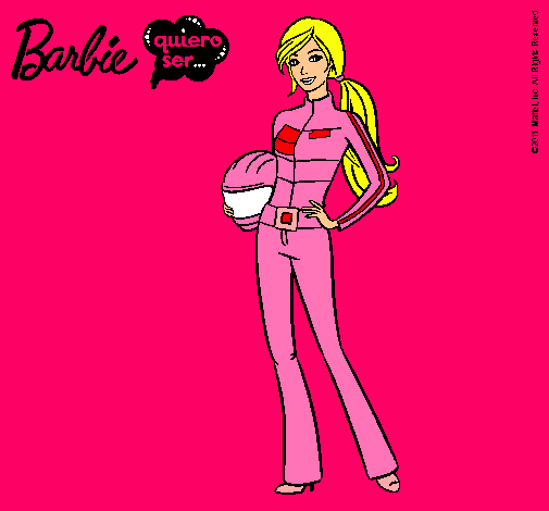 Dibujo Barbie piloto de motos pintado por  luzmaria