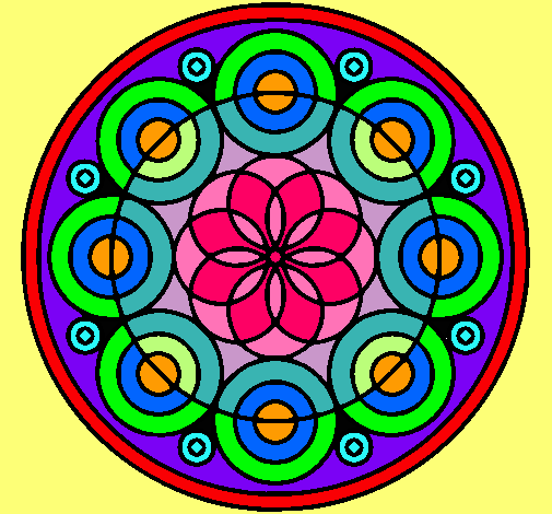 Dibujo Mandala 35 pintado por bieberfeve