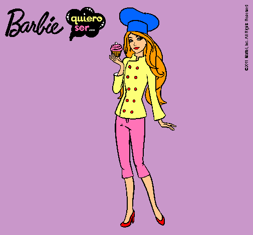 Dibujo Barbie de chef pintado por lucia2512