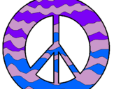 Dibujo Símbolo de la paz pintado por gabrel