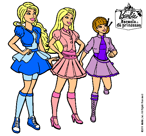 Dibujo Barbie y sus compañeros de equipo pintado por dianagc