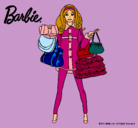Dibujo Barbie de compras pintado por guarda