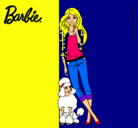 Dibujo Barbie con cazadora de cuadros pintado por cristinajorg