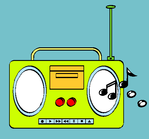 Dibujo Radio cassette 2 pintado por dominic