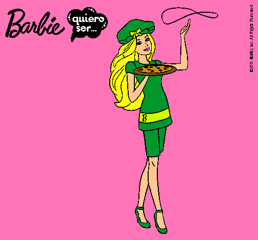 Dibujo Barbie cocinera pintado por amalia