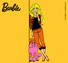 Dibujo Barbie con cazadora de cuadros pintado por amalia