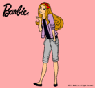 Dibujo Barbie con look casual pintado por fooolo