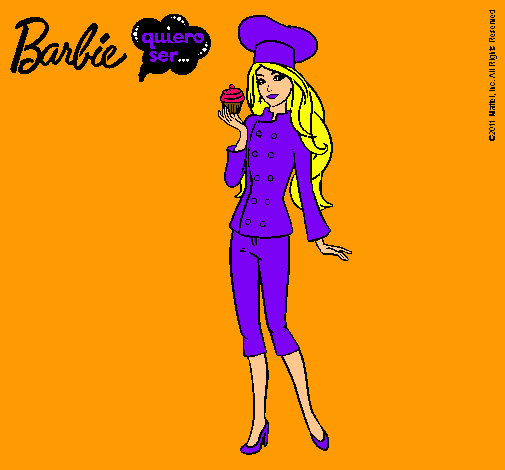 Dibujo Barbie de chef pintado por amalia