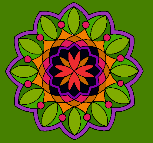 Dibujo Mandala 3 pintado por blanca