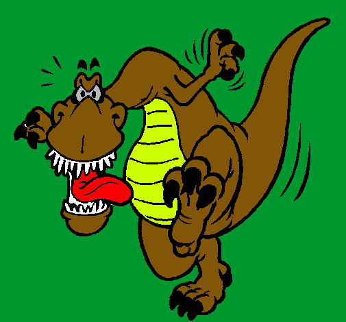 Dibujo Alosaurio pintado por yazmile