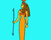 Dibujo Hathor pintado por truji