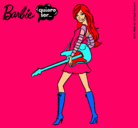 Dibujo Barbie la rockera pintado por clandel