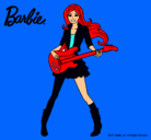 Dibujo Barbie guitarrista pintado por clandel