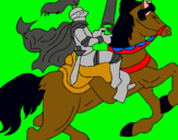 Dibujo Caballero a caballo pintado por diaz285