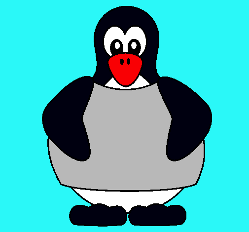 Dibujo Pingüino pintado por yazmile