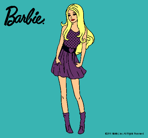 Dibujo Barbie veraniega pintado por maka10