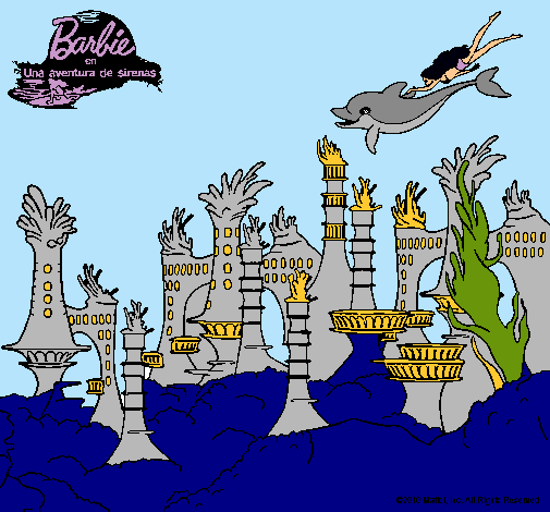 Dibujo La ciudad de las sirenas pintado por Amadix