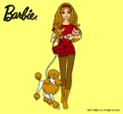Dibujo Barbie con sus mascotas pintado por jhcfnuwjdkjc