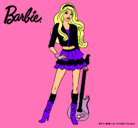 Dibujo Barbie rockera pintado por lulii