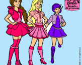 Dibujo Barbie y sus compañeros de equipo pintado por marilinda
