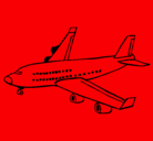 Dibujo Avión de pasajeros pintado por LUIYI