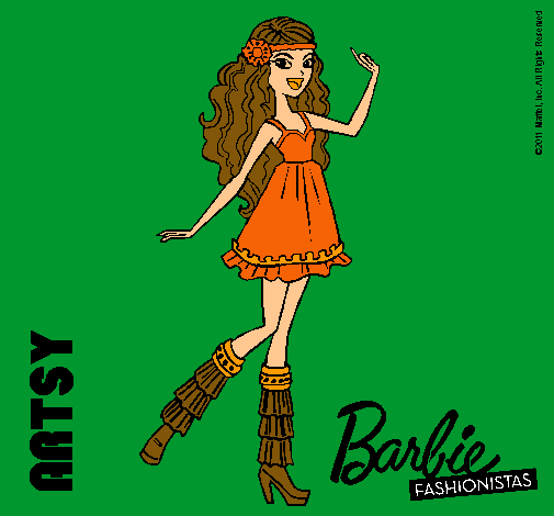 Dibujo Barbie Fashionista 1 pintado por amalia