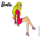 Dibujo Barbie sentada pintado por fabip
