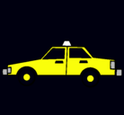 Dibujo Taxi pintado por roble