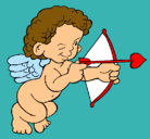 Dibujo Cupido apuntando con la flecha pintado por anglitoooooo