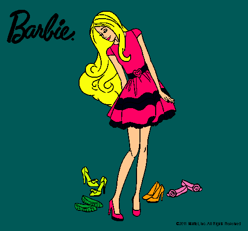 Barbie y su colección de zapatos