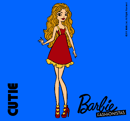 Dibujo Barbie Fashionista 3 pintado por amalia