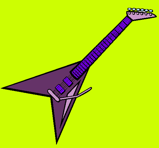 Dibujo Guitarra eléctrica II pintado por aixita