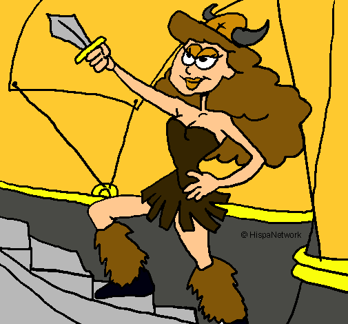 Dibujo Princesa vikinga pintado por ladygaga