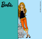 Dibujo Barbie con cazadora de cuadros pintado por xicaanto2