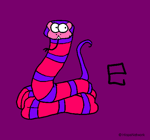 Dibujo Serpiente pintado por friss