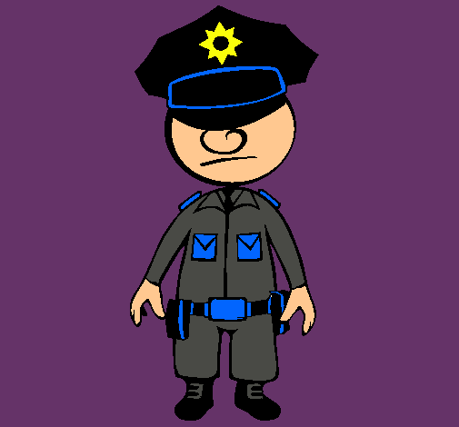 Dibujo Policía pintado por miguel55