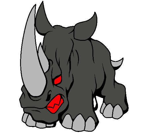 Dibujo Rinoceronte II pintado por diaz285