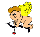 Dibujo Cupido pintado por camiya