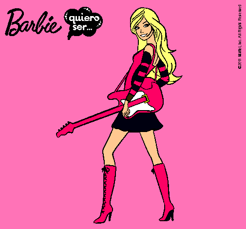 Dibujo Barbie la rockera pintado por valeria123