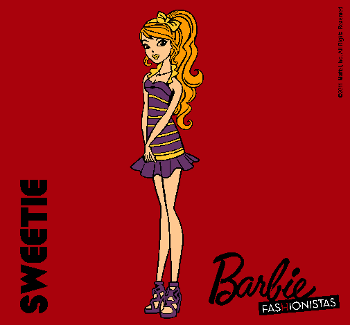 Dibujo Barbie Fashionista 6 pintado por amalia