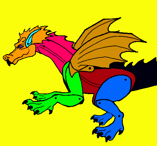 Dibujo Dragón feroz pintado por LUIS1956
