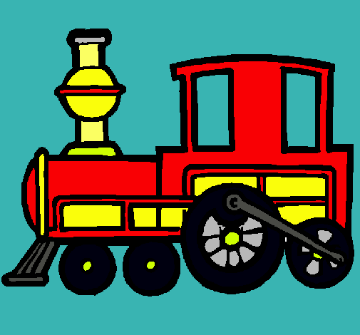 Dibujo Tren pintado por frangon