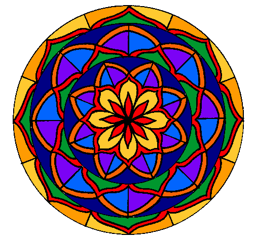 Dibujo Mandala 6 pintado por ineseli