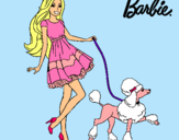 Dibujo Barbie paseando a su mascota pintado por elma