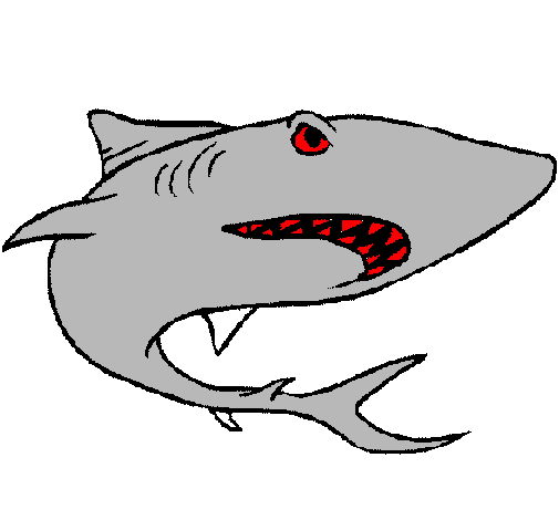 Dibujo Tiburón pintado por inuyasha