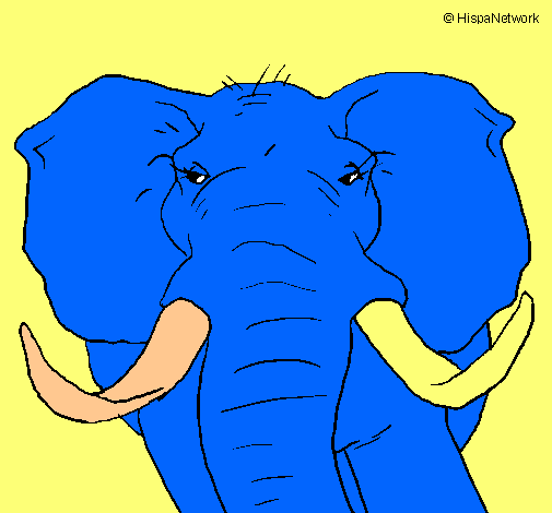 Dibujo Elefante africano pintado por aleyfaby