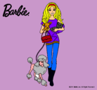 Dibujo Barbie con sus mascotas pintado por pivon